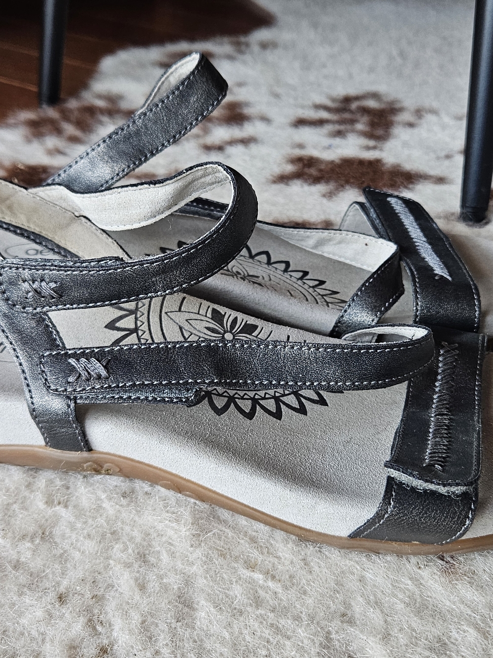 Aetrex Gabby Women's Size 10 Velcro Strappy Comfort Walking Sandals - Picture 4 of 6